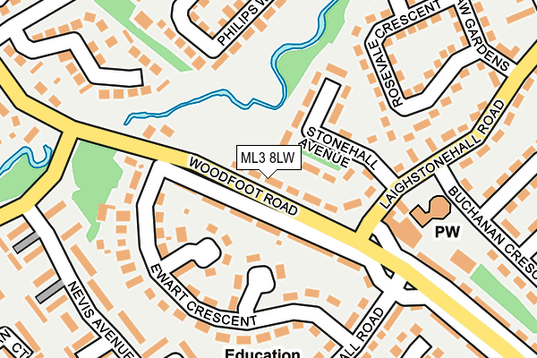 ML3 8LW map - OS OpenMap – Local (Ordnance Survey) ML3 8LW map - OS OpenMap – Local (Ordnance Survey)