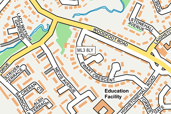 ML3 8LY map - OS OpenMap – Local (Ordnance Survey)