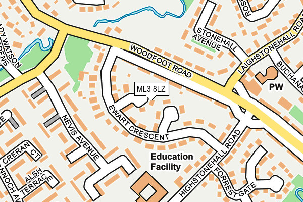 ML3 8LZ map - OS OpenMap – Local (Ordnance Survey) ML3 8LZ map - OS OpenMap – Local (Ordnance Survey)