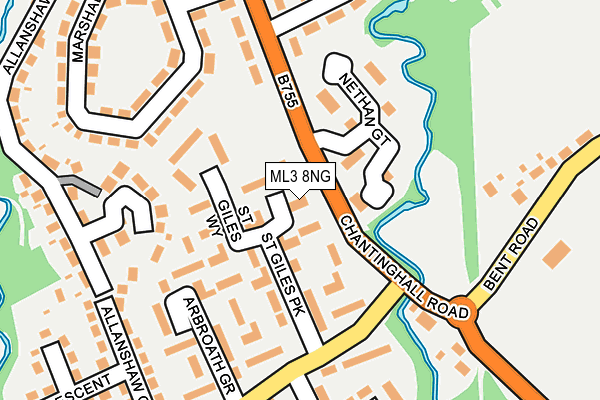 ML3 8NG map - OS OpenMap – Local (Ordnance Survey) ML3 8NG map - OS OpenMap – Local (Ordnance Survey)