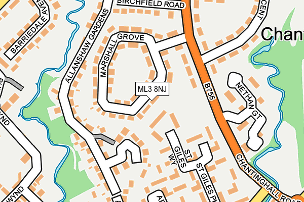 ML3 8NJ map - OS OpenMap – Local (Ordnance Survey) ML3 8NJ map - OS OpenMap – Local (Ordnance Survey)