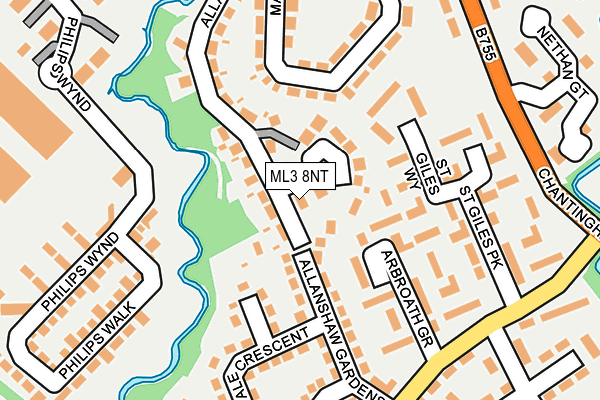 ML3 8NT map - OS OpenMap – Local (Ordnance Survey) ML3 8NT map - OS OpenMap – Local (Ordnance Survey)