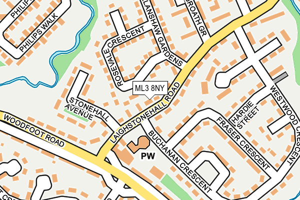 ML3 8NY map - OS OpenMap – Local (Ordnance Survey) ML3 8NY map - OS OpenMap – Local (Ordnance Survey)