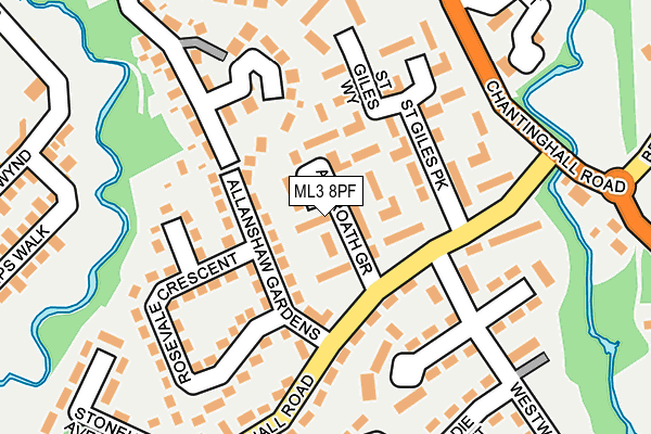 ML3 8PF map - OS OpenMap – Local (Ordnance Survey) ML3 8PF map - OS OpenMap – Local (Ordnance Survey)