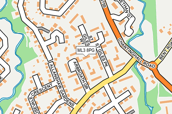 ML3 8PG map - OS OpenMap – Local (Ordnance Survey) ML3 8PG map - OS OpenMap – Local (Ordnance Survey)
