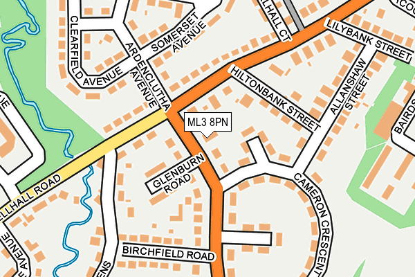 ML3 8PN map - OS OpenMap – Local (Ordnance Survey) ML3 8PN map - OS OpenMap – Local (Ordnance Survey)