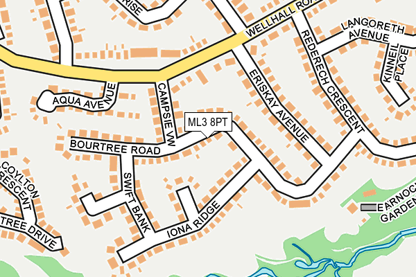 ML3 8PT map - OS OpenMap – Local (Ordnance Survey) ML3 8PT map - OS OpenMap – Local (Ordnance Survey)
