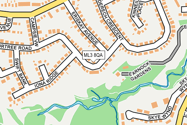 ML3 8QA map - OS OpenMap – Local (Ordnance Survey) ML3 8QA map - OS OpenMap – Local (Ordnance Survey)