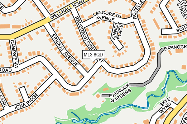 ML3 8QD map - OS OpenMap – Local (Ordnance Survey) ML3 8QD map - OS OpenMap – Local (Ordnance Survey)