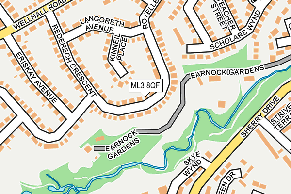 ML3 8QF map - OS OpenMap – Local (Ordnance Survey) ML3 8QF map - OS OpenMap – Local (Ordnance Survey)
