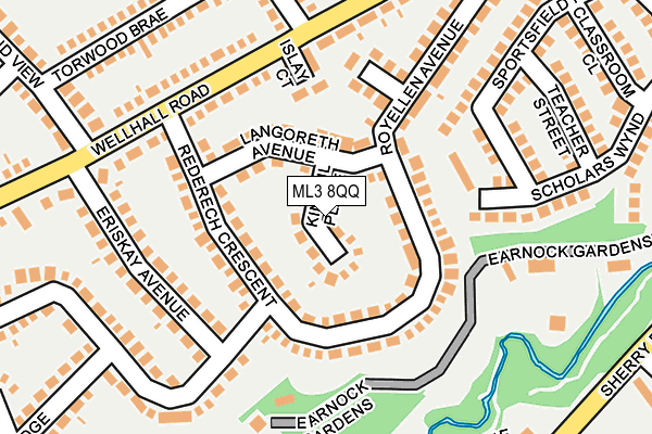 ML3 8QQ map - OS OpenMap – Local (Ordnance Survey) ML3 8QQ map - OS OpenMap – Local (Ordnance Survey)