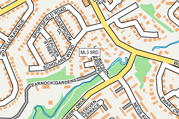 ML3 8RD map - OS OpenMap – Local (Ordnance Survey) ML3 8RD map - OS OpenMap – Local (Ordnance Survey)