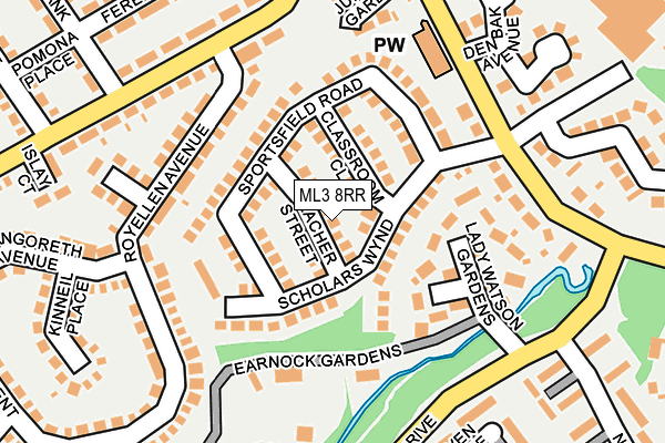 ML3 8RR map - OS OpenMap – Local (Ordnance Survey) ML3 8RR map - OS OpenMap – Local (Ordnance Survey)