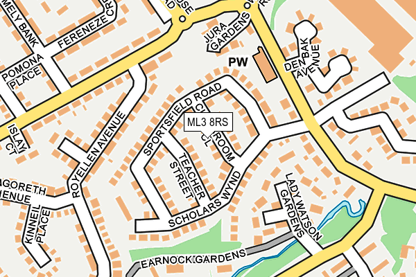 ML3 8RS map - OS OpenMap – Local (Ordnance Survey) ML3 8RS map - OS OpenMap – Local (Ordnance Survey)