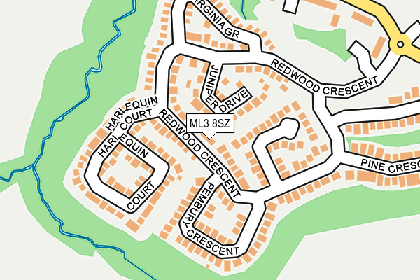 ML3 8SZ map - OS OpenMap – Local (Ordnance Survey) ML3 8SZ map - OS OpenMap – Local (Ordnance Survey)