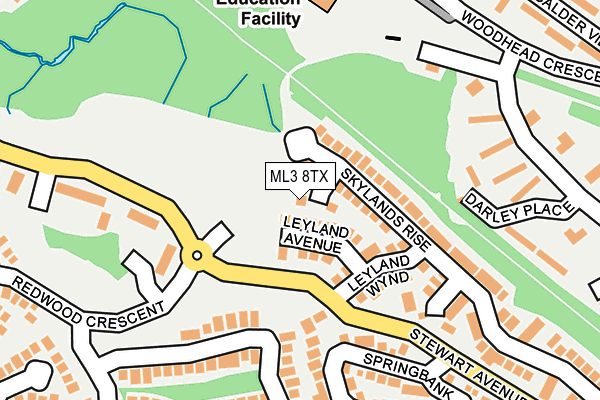 ML3 8TX map - OS OpenMap – Local (Ordnance Survey) ML3 8TX map - OS OpenMap – Local (Ordnance Survey)