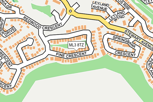 ML3 8TZ map - OS OpenMap – Local (Ordnance Survey) ML3 8TZ map - OS OpenMap – Local (Ordnance Survey)