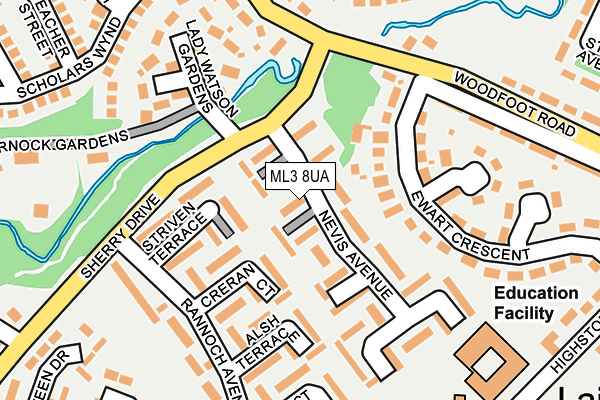 ML3 8UA map - OS OpenMap – Local (Ordnance Survey) ML3 8UA map - OS OpenMap – Local (Ordnance Survey)