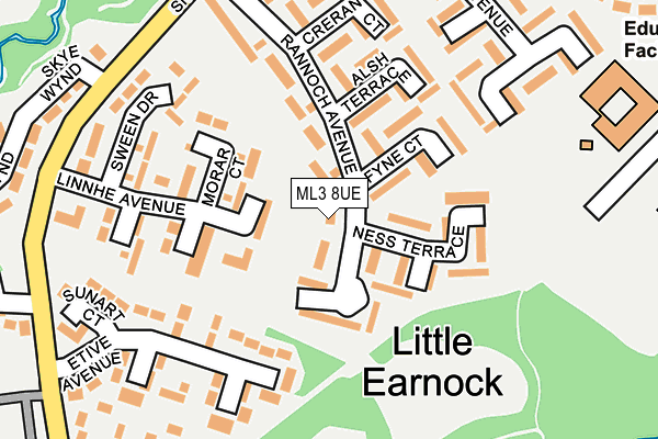 ML3 8UE map - OS OpenMap – Local (Ordnance Survey) ML3 8UE map - OS OpenMap – Local (Ordnance Survey)