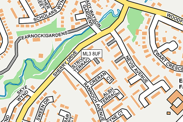 ML3 8UF map - OS OpenMap – Local (Ordnance Survey) ML3 8UF map - OS OpenMap – Local (Ordnance Survey)