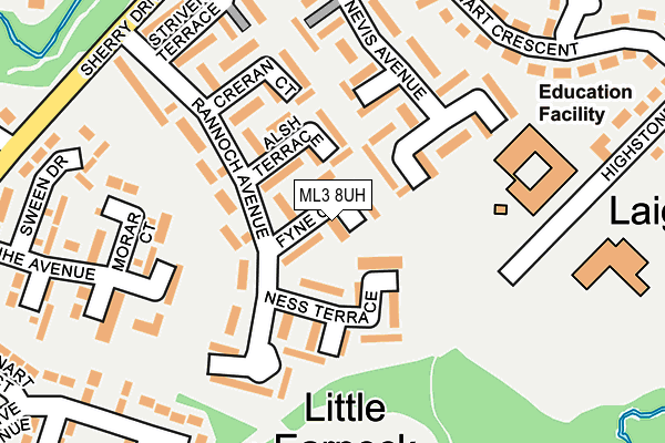 ML3 8UH map - OS OpenMap – Local (Ordnance Survey) ML3 8UH map - OS OpenMap – Local (Ordnance Survey)