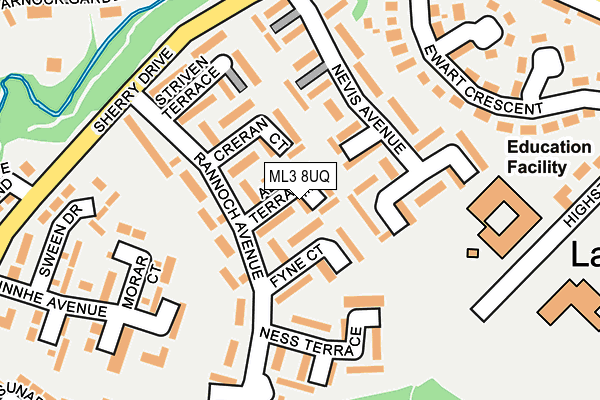 ML3 8UQ map - OS OpenMap – Local (Ordnance Survey) ML3 8UQ map - OS OpenMap – Local (Ordnance Survey)