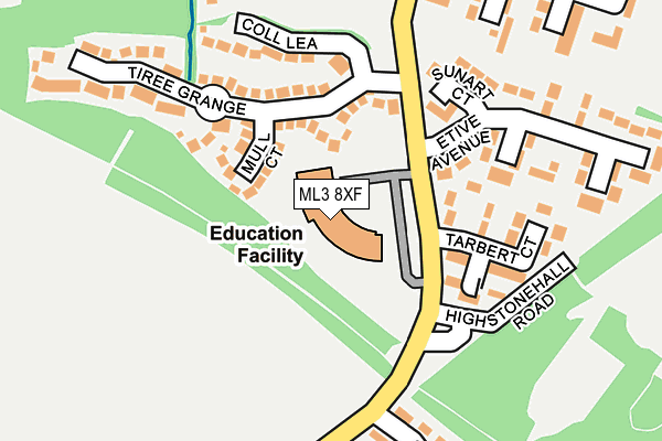 ML3 8XF map - OS OpenMap – Local (Ordnance Survey)