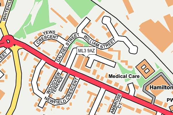 ML3 9AZ map - OS OpenMap – Local (Ordnance Survey) ML3 9AZ map - OS OpenMap – Local (Ordnance Survey)