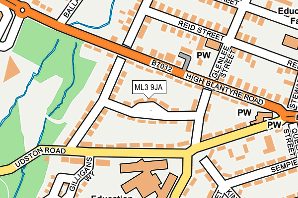 ML3 9JA map - OS OpenMap – Local (Ordnance Survey) ML3 9JA map - OS OpenMap – Local (Ordnance Survey)