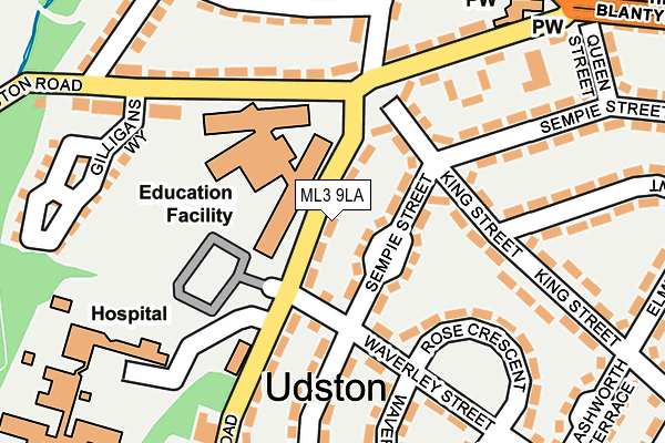 ML3 9LA map - OS OpenMap – Local (Ordnance Survey) ML3 9LA map - OS OpenMap – Local (Ordnance Survey)