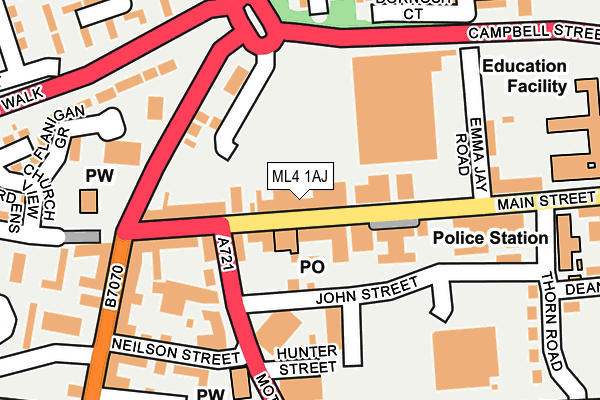 ML4 1AJ map - OS OpenMap – Local (Ordnance Survey) ML4 1AJ map - OS OpenMap – Local (Ordnance Survey)