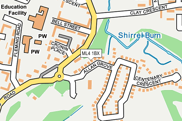 ML4 1BX map - OS OpenMap – Local (Ordnance Survey) ML4 1BX map - OS OpenMap – Local (Ordnance Survey)