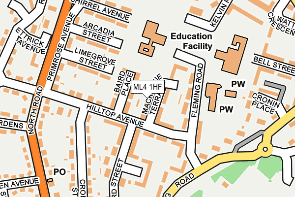 ML4 1HF map - OS OpenMap – Local (Ordnance Survey) ML4 1HF map - OS OpenMap – Local (Ordnance Survey)