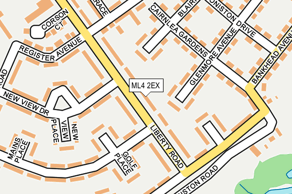 ML4 2EX map - OS OpenMap – Local (Ordnance Survey) ML4 2EX map - OS OpenMap – Local (Ordnance Survey)