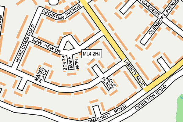 ML4 2HJ map - OS OpenMap – Local (Ordnance Survey) ML4 2HJ map - OS OpenMap – Local (Ordnance Survey)