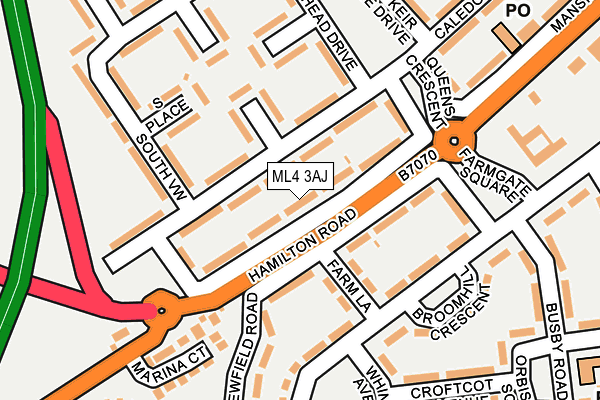 ML4 3AJ map - OS OpenMap – Local (Ordnance Survey) ML4 3AJ map - OS OpenMap – Local (Ordnance Survey)