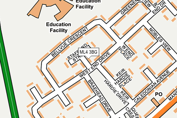 ML4 3BG map - OS OpenMap – Local (Ordnance Survey)