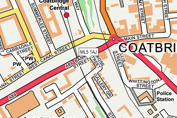 ML5 1AJ map - OS OpenMap – Local (Ordnance Survey) ML5 1AJ map - OS OpenMap – Local (Ordnance Survey)