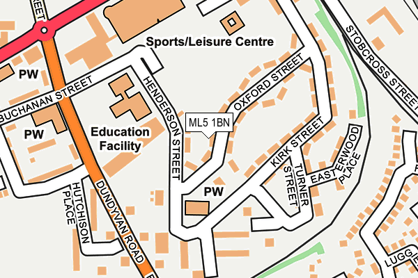 ML5 1BN map - OS OpenMap – Local (Ordnance Survey) ML5 1BN map - OS OpenMap – Local (Ordnance Survey)