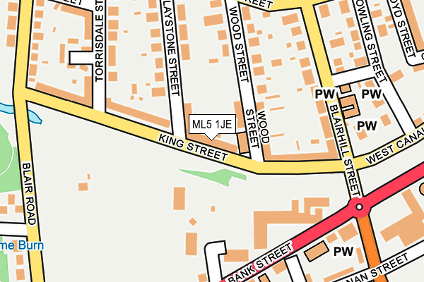 ML5 1JE map - OS OpenMap – Local (Ordnance Survey) ML5 1JE map - OS OpenMap – Local (Ordnance Survey)