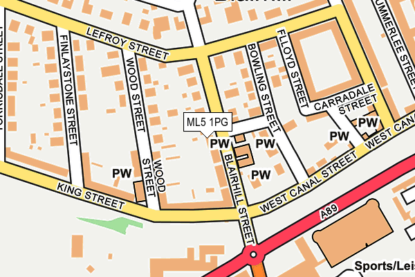 ML5 1PG map - OS OpenMap – Local (Ordnance Survey) ML5 1PG map - OS OpenMap – Local (Ordnance Survey)