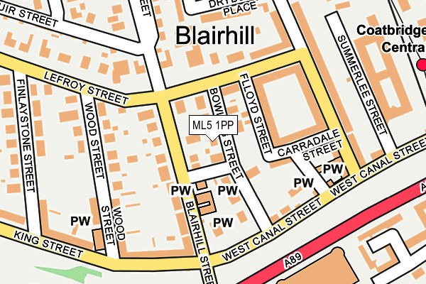 ML5 1PP map - OS OpenMap – Local (Ordnance Survey) ML5 1PP map - OS OpenMap – Local (Ordnance Survey)