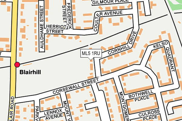 ML5 1RU map - OS OpenMap – Local (Ordnance Survey) ML5 1RU map - OS OpenMap – Local (Ordnance Survey)