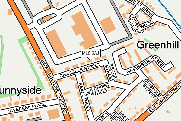 ML5 2AJ map - OS OpenMap – Local (Ordnance Survey) ML5 2AJ map - OS OpenMap – Local (Ordnance Survey)