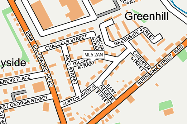 ML5 2AN map - OS OpenMap – Local (Ordnance Survey) ML5 2AN map - OS OpenMap – Local (Ordnance Survey)