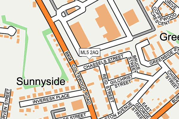 ML5 2AQ map - OS OpenMap – Local (Ordnance Survey) ML5 2AQ map - OS OpenMap – Local (Ordnance Survey)