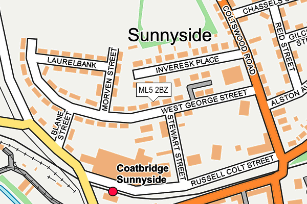 ML5 2BZ map - OS OpenMap – Local (Ordnance Survey) ML5 2BZ map - OS OpenMap – Local (Ordnance Survey)