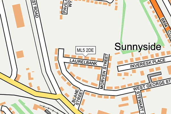 ML5 2DE map - OS OpenMap – Local (Ordnance Survey) ML5 2DE map - OS OpenMap – Local (Ordnance Survey)