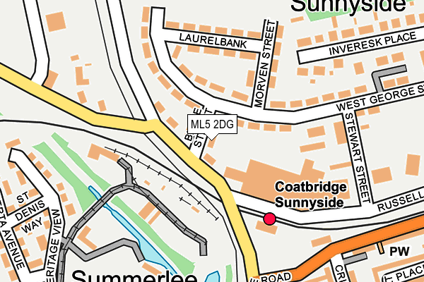 ML5 2DG map - OS OpenMap – Local (Ordnance Survey) ML5 2DG map - OS OpenMap – Local (Ordnance Survey)