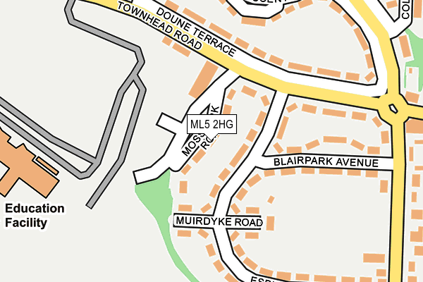 ML5 2HG map - OS OpenMap – Local (Ordnance Survey) ML5 2HG map - OS OpenMap – Local (Ordnance Survey)